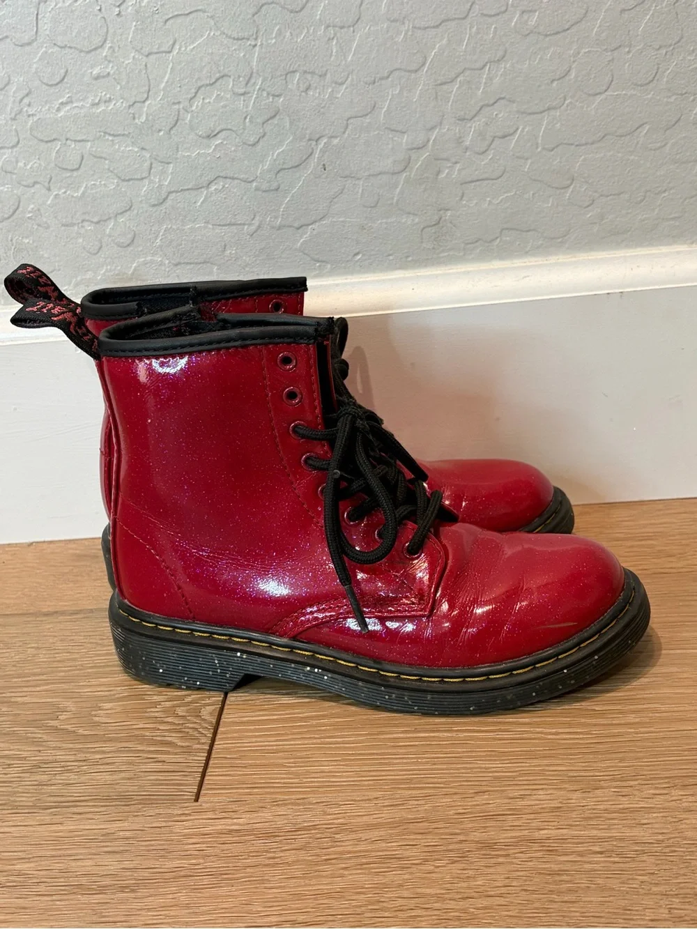 Dr. Martens Toddler 1460 Glitter Lace Up Boots - Size 2